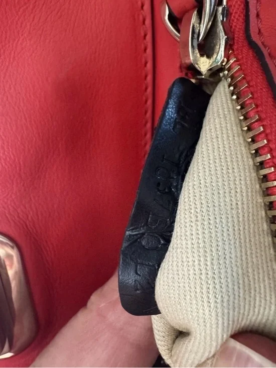 Valentino Garavani Rockstud Medium Red Leather Shoulder/Crossbody/Tote Bag W/COA - Picture 14 of 15